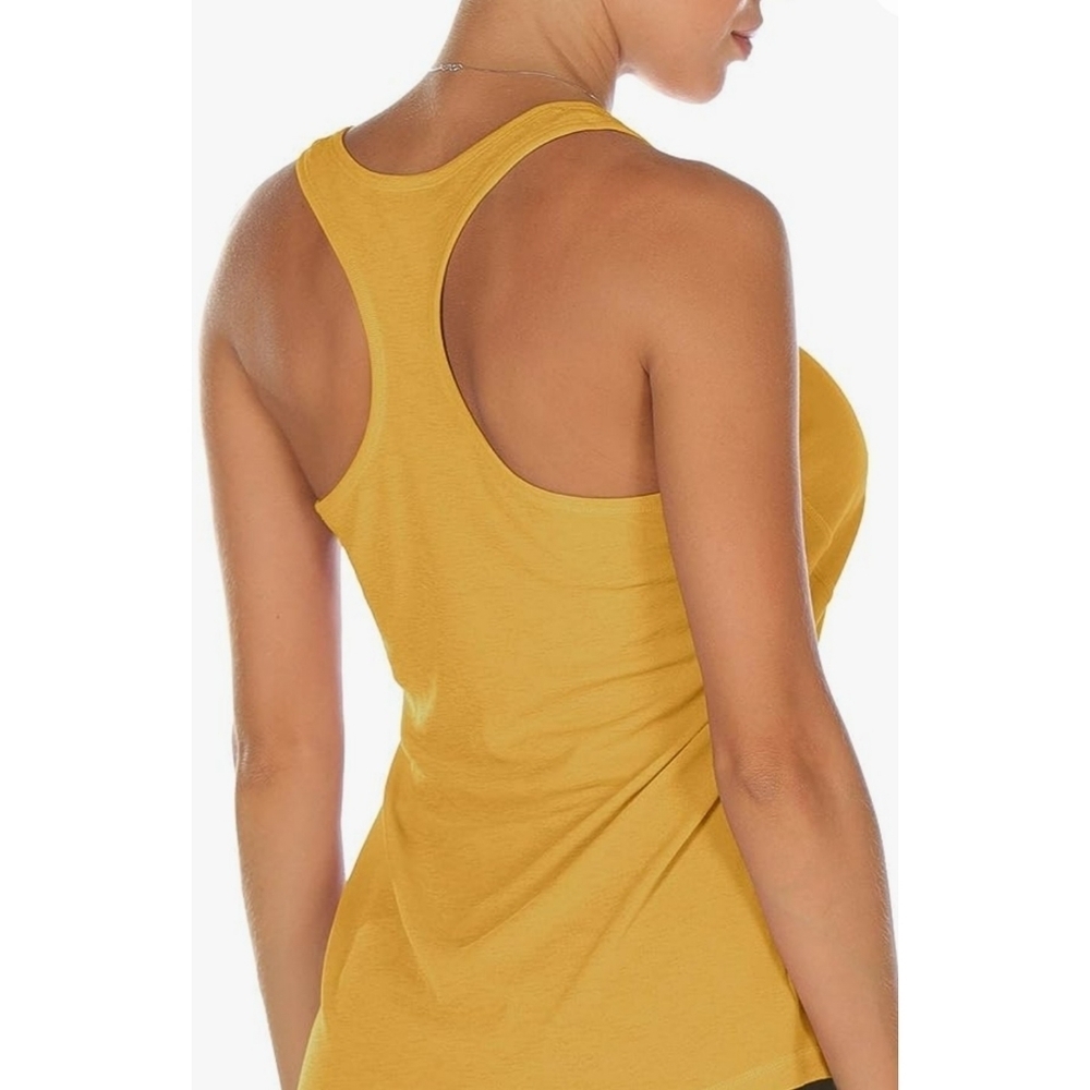 Icyzone Workout Racerback Tank top Citrus Size L